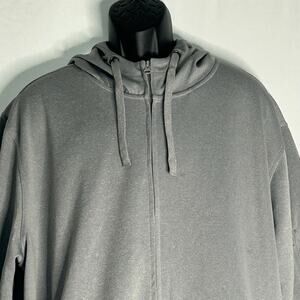 Blue Origin Full Zip Performance Hoodie Gray Space Aerospace Logo Jacket